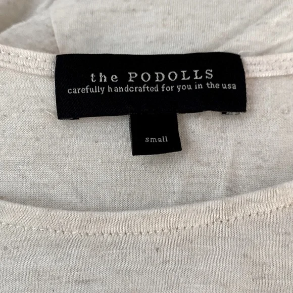 NWOT the PODOLLS Beige Space Dyed Front Seamed Draped Blouse🤍🤍🤍 - Picture 3 of 10